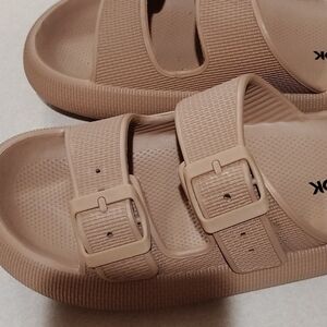 Tan Double Strap Sandals
